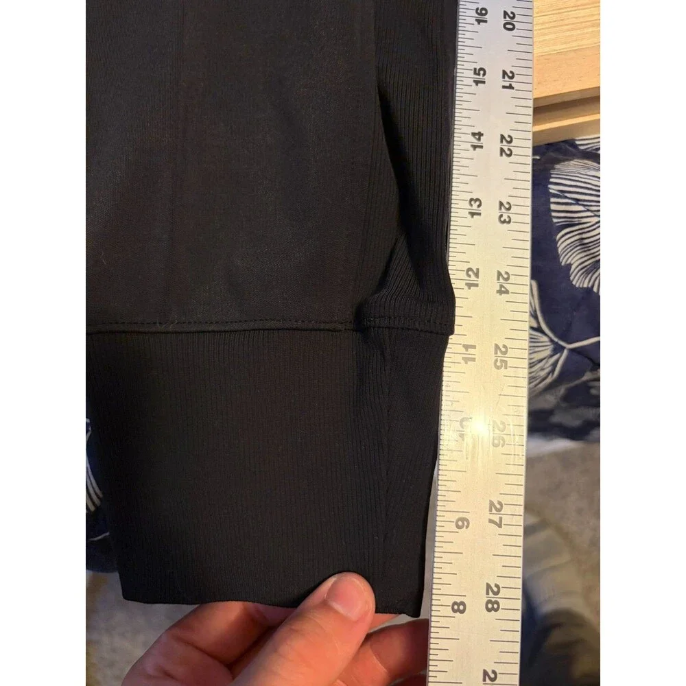 Athleta Women’s Black Jogger Pants Size L Tapered Zip Pockets Athletic